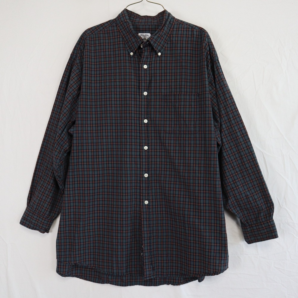 Brooks Brothers Shirt Mens XL Sport Casual Pocket Button Down Plaid Long Sleeve